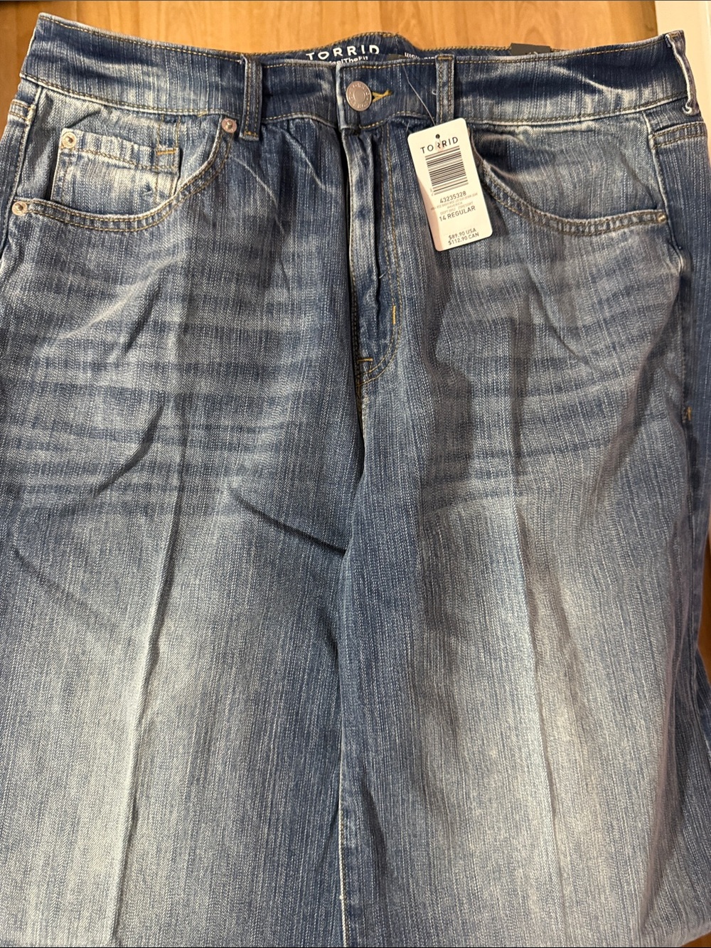 NWT Torrid Baggy Wide Leg Duo Denim Jeans Sz 14 Reg